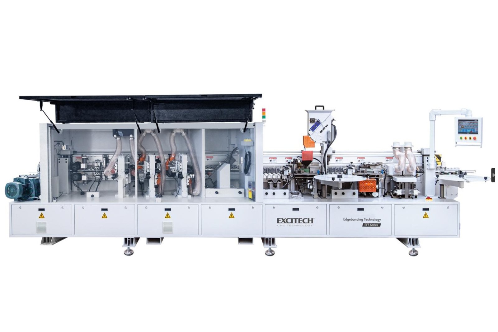 EF 583GI THROUGH FEED EDGE BANDING WITH CR, PM, DOUBLE GLUE POT